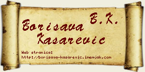 Borisava Kašarević vizit kartica